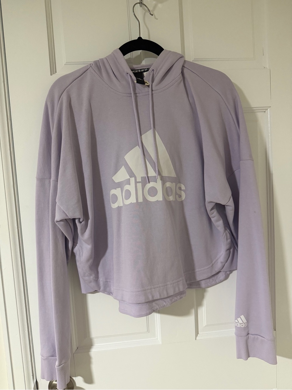 adidas Lilac Hoodie with White Logo